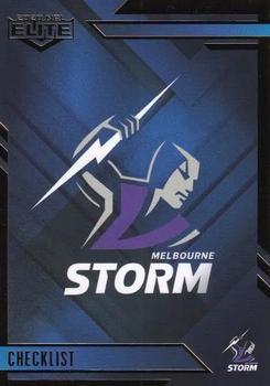 2020 NRL Elite - Mojo Sapphire #MS055 Melbourne Storm Checklist Front
